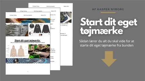 lav eget tjmrke|START DIT EGET TØJMÆRKE: Koncept